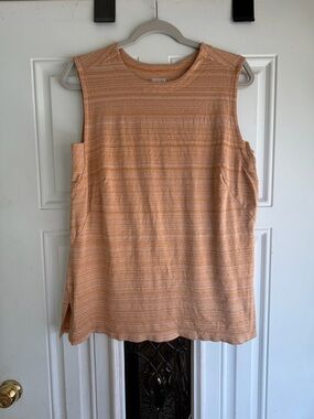 Duluth Sleeveless Striped Tank Top - Peach